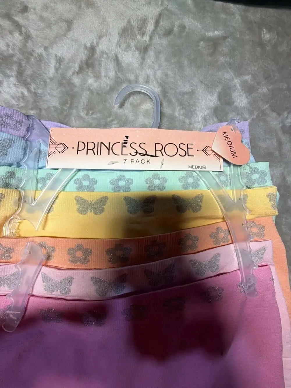 Princess Rose Girls Seamless Boyshorts Underwear 7-Pack